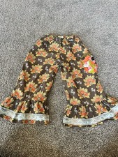 Matilda Jane Floral Flowers Big Ruffle Floral Pants Spring Girls Size 6 Lace F8