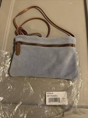 SAS Crossbody Purse Perla Sky/Hazel Powder Blue Suede