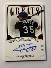 Frank Thomas 2020 Flawless Greats Ruby Autograph On Card Auto /20