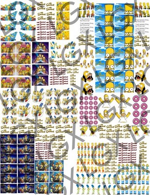 Simpson WaterSlides (Clear Backing) for Hot wheels, Matchbox, Pinkslips, M2