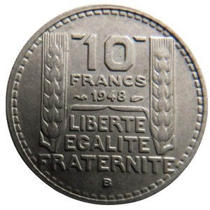 1948 France 10 Francs Coin