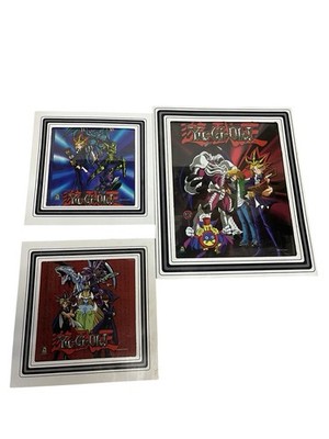 Lot Of 3 Yu-gi-oh! Vintage 1996 Kazuki Takahashi Scorpio Posters With Glass