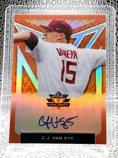 2020 Leaf Valiant - Portrait Autographs CJ Van Eyk PA-CVE Orange Prismatic 48/75