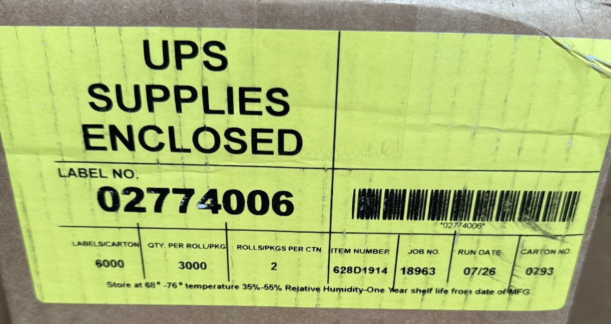 UPS 배송 라벨 6000개입 (4x6인치, 접착식) 대량 판매!!! 2