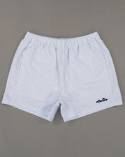 Image of Ellesse Sylbio Striped Swim Shorts White/Light Blue