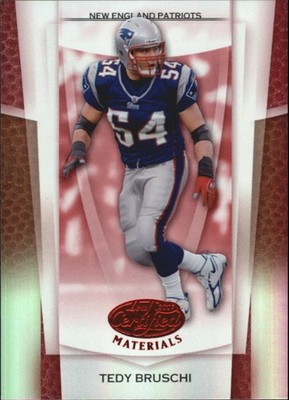2007 Leaf Certified Materials Mirror Red #89 Tedy Bruschi /100 - FB