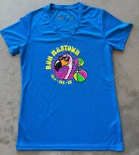 2025 RUN MADTOWN T-Shirt Half-Marathon 10K 5K S Blue Madison Wisconsin FLAMINGO