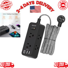 15FT Extension Cord Power Strip, 6 Outlets  3 USB Ports USB-C Surge Protector