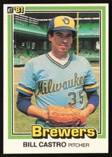 1981 Donruss Bill Castro #578 Milwaukee Brewers