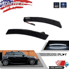 For MINI Cooper R50 R52 R53 02-08 LED Rear White Side Marker Lights Smoked Lens