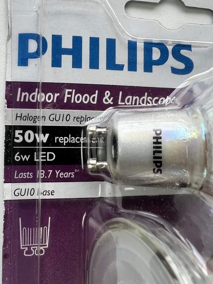 Philips 50W GU10 Base LED Indoor, Floodlight, & Landscape Light Bulbs 120 Volt - Image 3 of 4