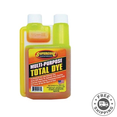 8 oz TD8 Total Dye - Bright Orange UV Dye for Motor and Hydraulic Fluids