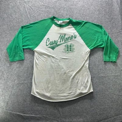 Casey Moore's '11 Shirt M Augusta Sportswear Green Raglan 3/4 Sleeve Tempe AZ