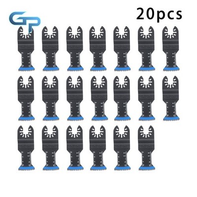 20 PCS Oscillating Tool Blades Japanese Tooth Curved Edge Multitool Blades