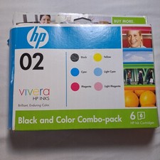 HP Genuine Color Combo Ink Cartridges 6 Pack HP 02