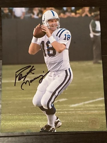 Peyton Manning Autographed “Colts “Signed 8x10 Photo,  COA . HOF