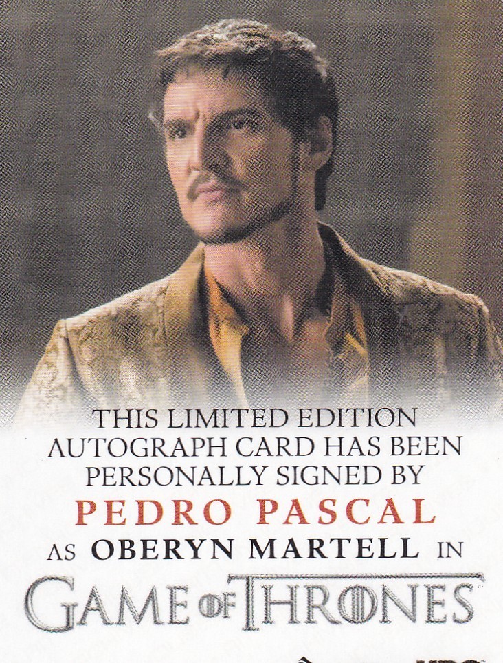 Game of Thrones: The Great Houses FULL BLEED Autograph Card Pedro