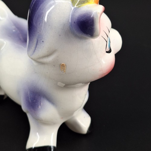 Vintage Anthropomorphic White & Purple Cow & Calf Made in Japan Mid Century Mode - Picture 11 of 24