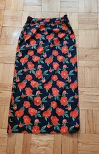 Vintage Donnoto's Floral Long Botanical Rose Skirt Sz M/l
