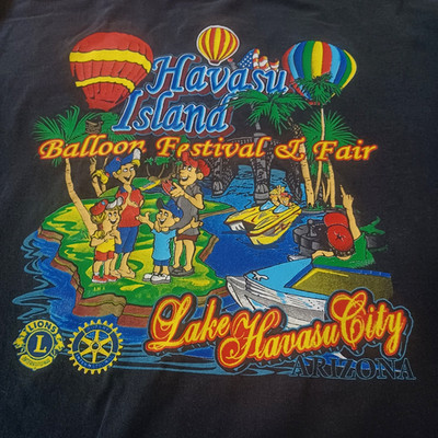 Gildan Ultra Cotton Lake Havasu Balloon Festival XL Graphic T shirt Heavyweight