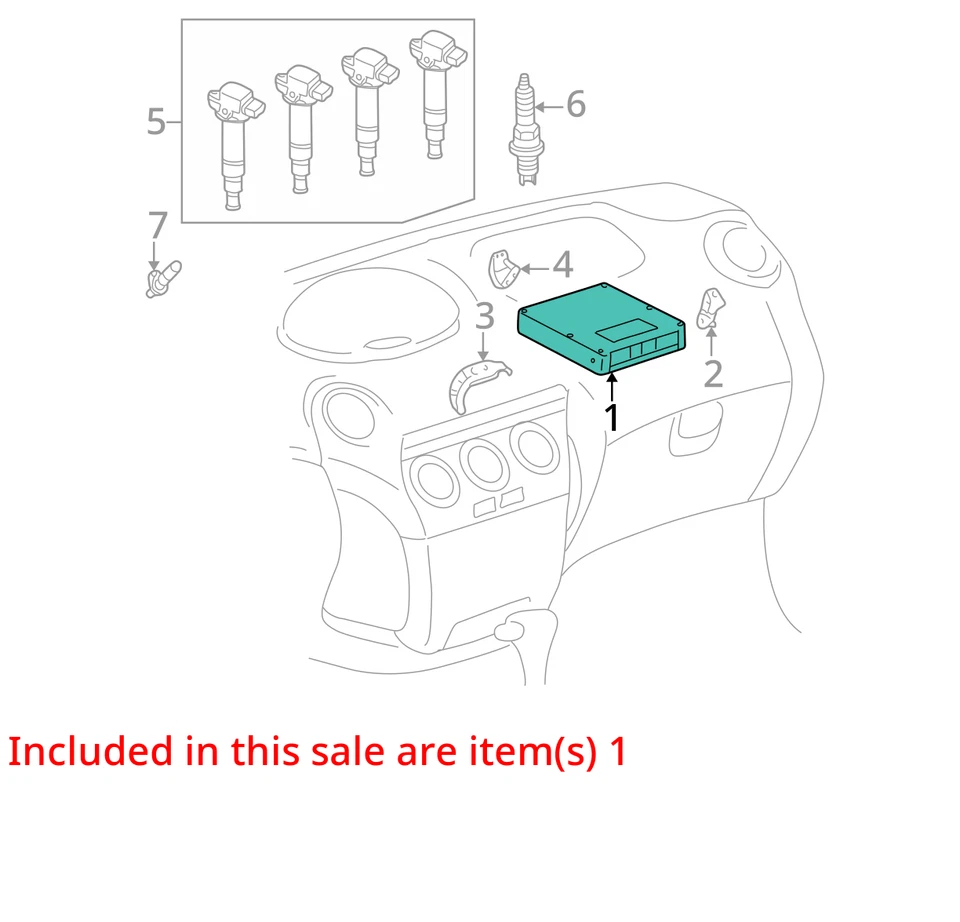 Módulo de control electrónico ECM del motor compatible con 04 SCION XA 26859461 Foto 4 de 4