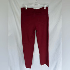 Betabrand Classic Dress Pant Yoga Pant Straight Maroon size Medium Petite