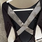 alice + olivia Black Silver Beaded Long Sleeve Bodysuit Women’s Size S — photo 7