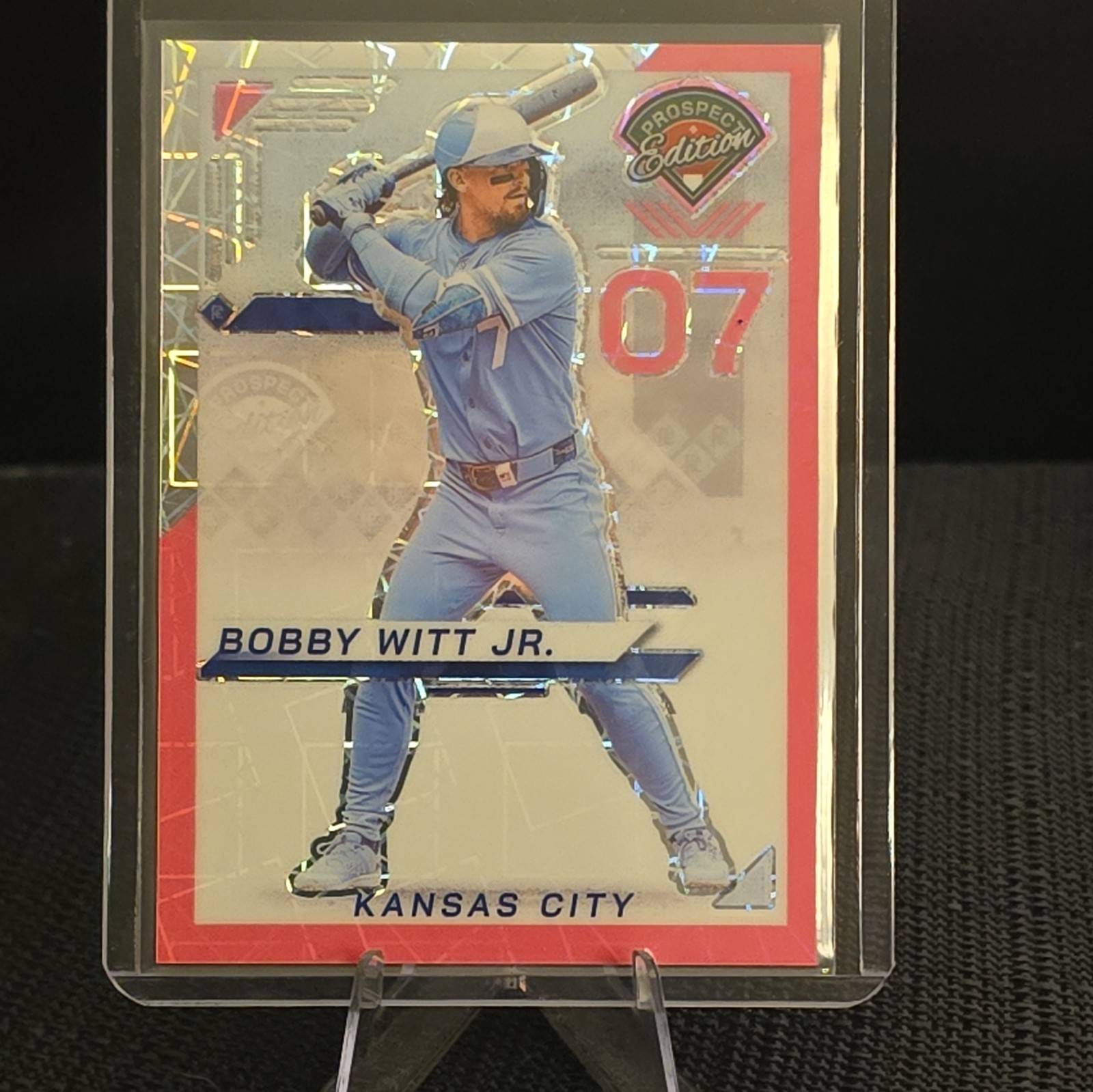 Panini 2025 Prospect Edition Bobby Witt Jr. Royals Pink Velocity Prizm #97 /79