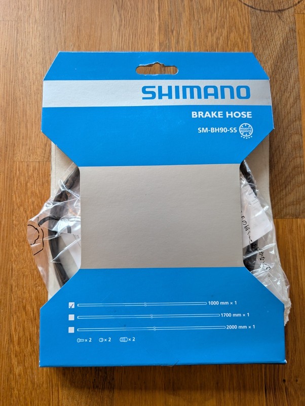 Shimano Hydraulic Brake Hose kit SM-BH90-SS 1000mm Inc. Fittings SMBH90SS