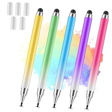 Stylus Pens for Touch Screens, Universal 2 in 1 Stylus Pen for iPad pack of 5