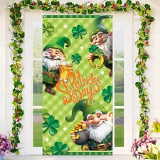 St. Patrick's Day Door Cover Happy St. Patrick's Day Shamrock Banner Decorations
