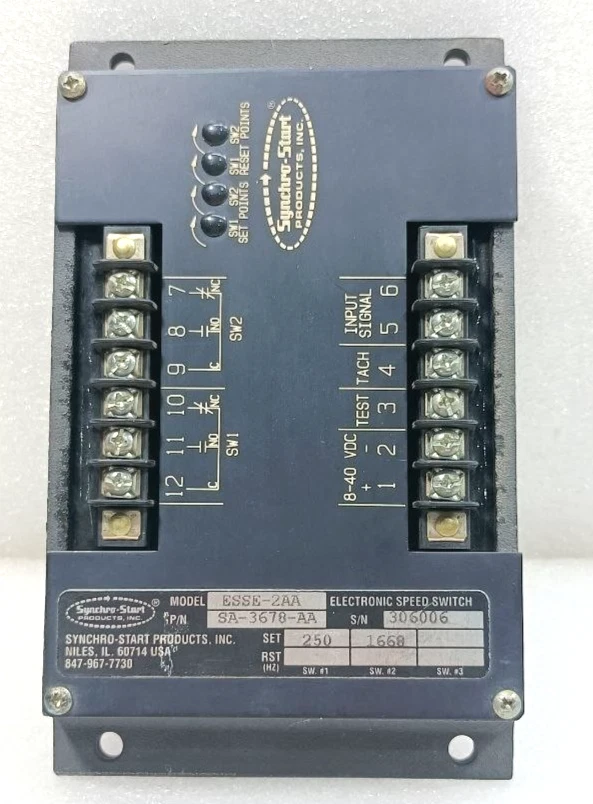 SYNCHRO START SA-3678-AA ESSE-2AA ELECTRONIC SPEED SWITCH NEW FAST SHIPPING - Image 2 of 4