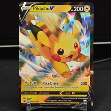 Carte promozionali Pikachu V Pokemon Spada e Scudo SWSH285 Holo quasi nuove