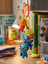 Lot of 4 Kids Heart Challenge Monster Keychains Collectible Bag Charms