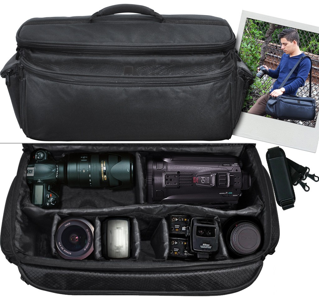 Deluxe Extra Large Digital Camera/Video Padded Carrying Case