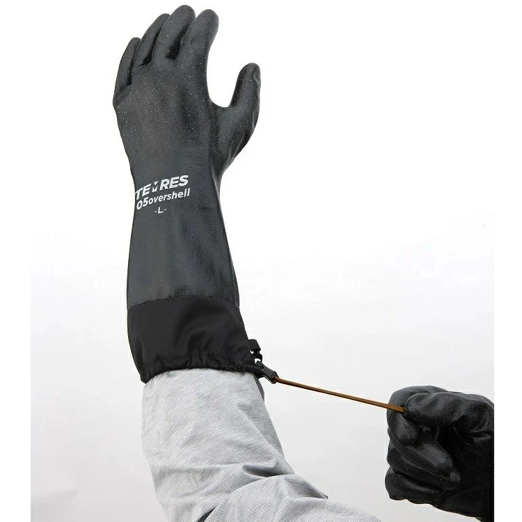 SHOWA TEMRES 05 Overshell Waterproof Overglove Black with Cuff Drawcord New - Image 3 of 3