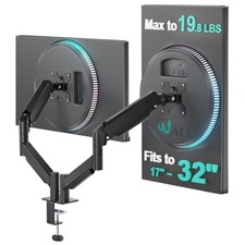 Dual Monitor Mount for 17-32 inch Screens, Dual Monitor Arms for 2 Monitors H...