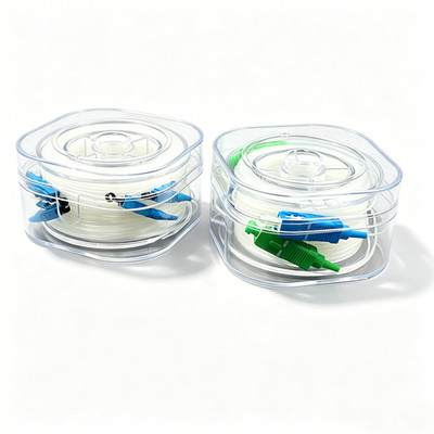 LC-LC SC-SC transparent patch cord drum duplex G657A2 10m-100m fiber optic cable