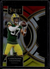2023 Panini Select Red and Yellow Die Cuts #118 Carrington Valentine Packers