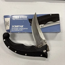 COLD STEEL 25S SCIMITAR FOLDING KNIFE AUS-8A TITANIUM LINER JAPAN 2001-2006