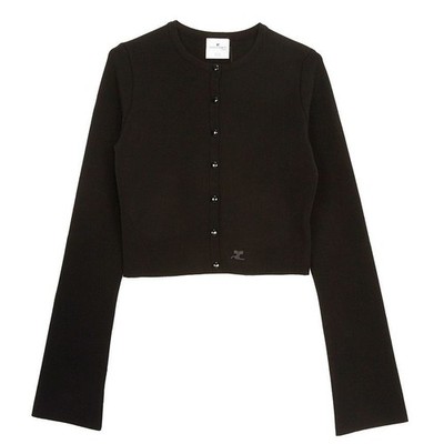 Courreges Strickjacke 323MGI014FI0001 SCHWARZ 96307066