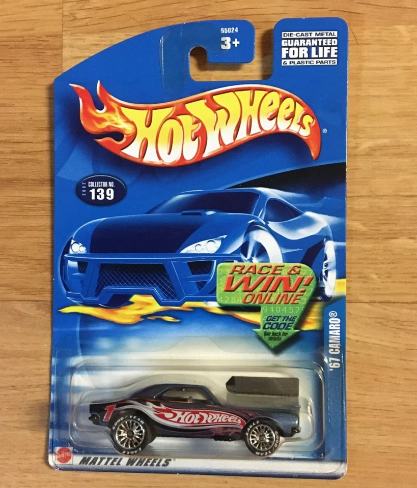 Hot Wheels #139 '67 Chevy Camaro Púrpura PERSONALIZADO Super Real Riders Rueda Intercambio Foto 3 de 4