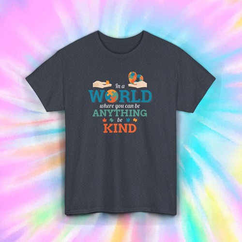 Be Kind Puzzle Hands T-Shirt Autism Awareness Support Positivity Tee S-5XL - Picture 9 of 10