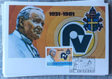 CITTA' DEL VATICANO PAPA GIOVANNI PAOLO II RADIO VATICANO 50° ANNI 1981 FD CANCELLAZIONE CARD