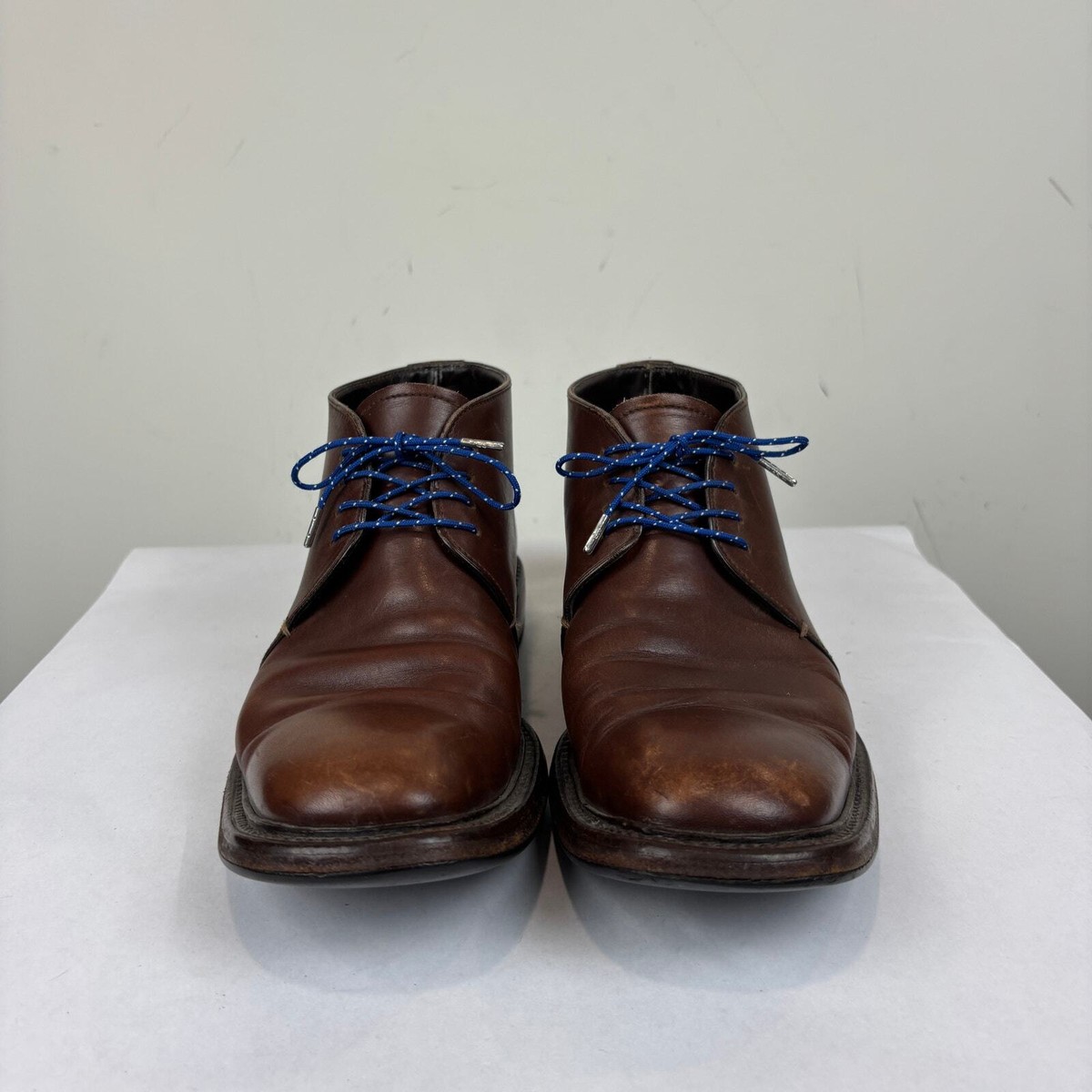 靴 PRADA Square toe chukka boots Prada Brown Square Toe Chukka Leather Boots Men's 7 | eBay