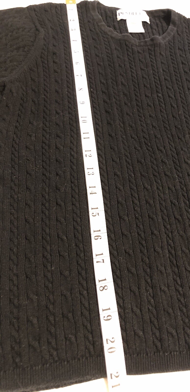 Pendleton Knit Top Medium Black Short Sleeve - image 5