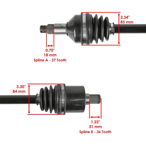 Rear Left Complete CV Joint Axle for Arctic Cat Wildcat 1000 Gt Ltd 2012-2015 - Picture 3 of 7