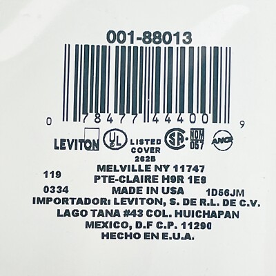 12 Pcs Leviton 88013 1-Gang .406 Inch Hole Device Telephone Cable
