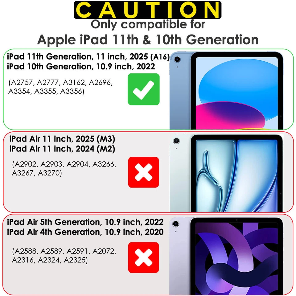 2x For Apple iPad A16 11" 11th Generation 2025 CLEAR Screen Protector Guards - Image 2 of 2