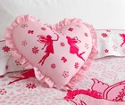 Heart Cushion | Fairy Cushion | Heart Shaped Pillow Girls Fairies Fairy Pink